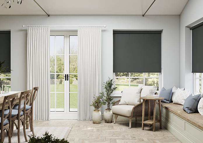 Amalfi, Pitch Black - Twist&Fit Roller Blind - Image 3